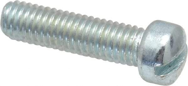 Value Collection - #10-32 UNF, 3/4" Length Under Head Slotted Drive Machine Screw - Fillister Head, Grade 2 Steel, Zinc-Plated Finish, Without Washer - Benchmark Tooling