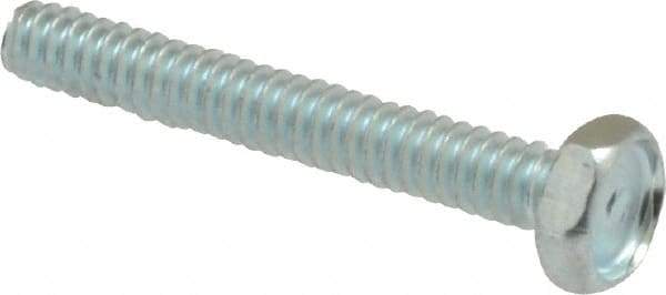 Value Collection - #6-32 UNC, 1" Length Under Head Hex Drive Machine Screw - Hex Head, Grade J82 Steel, Zinc-Plated Finish, Without Washer - Benchmark Tooling