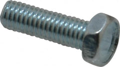 Value Collection - #10-32 UNF, 5/8" Length Under Head Hex Drive Machine Screw - Hex Head, Grade J82 Steel, Zinc-Plated Finish, Without Washer - Benchmark Tooling