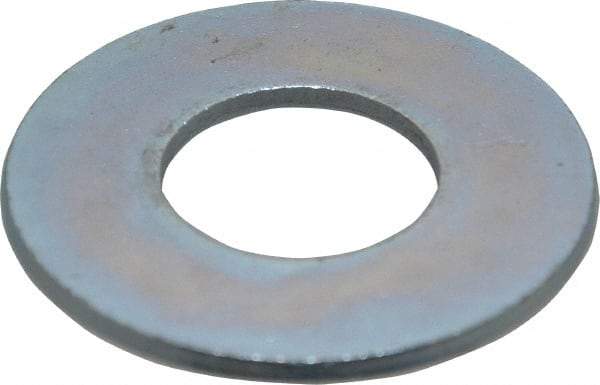 Value Collection - 1-1/4" Screw, Steel USS Flat Washer - 1-3/8" ID x 3" OD, 0.136" Thick, Zinc-Plated Finish - Benchmark Tooling