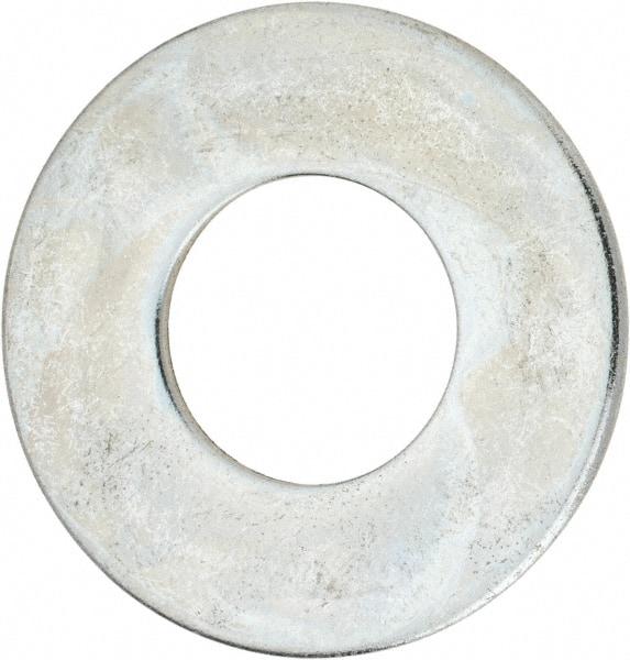 Value Collection - 1-3/4" Screw, Steel USS Flat Washer - 1-7/8" ID x 4" OD, 0.153" Thick, Zinc-Plated Finish - Benchmark Tooling