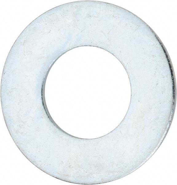 Value Collection - 2-1/4" Screw, Steel USS Flat Washer - 2-3/8" ID x 4-3/4" OD, 0.193" Thick, Zinc-Plated Finish - Benchmark Tooling