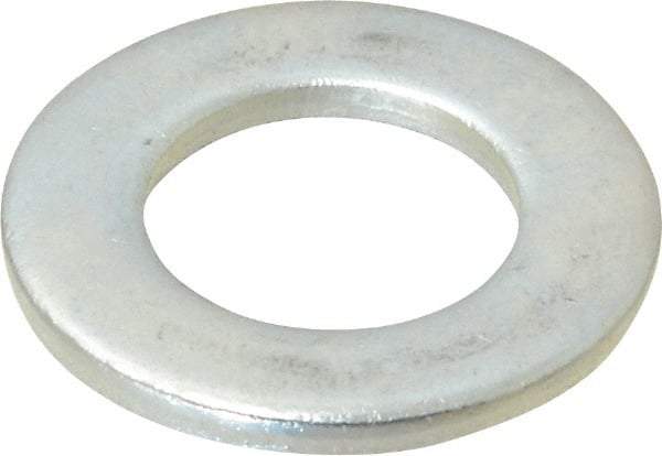 Value Collection - M18 Screw, Steel Standard Flat Washer - 19mm ID x 34mm OD, 3mm Thick, Zinc-Plated Finish - Benchmark Tooling