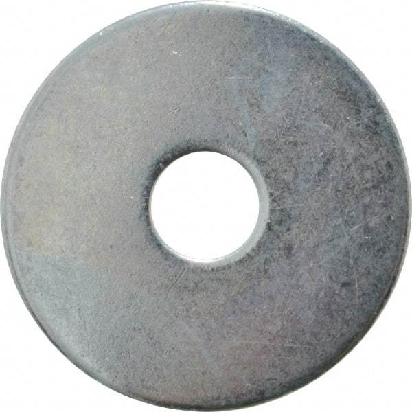 Value Collection - 3/8" Screw, Steel Fender Flat Washer - 13/32" ID x 1-5/8" OD, 0.08" Thick, Zinc-Plated Finish - Benchmark Tooling