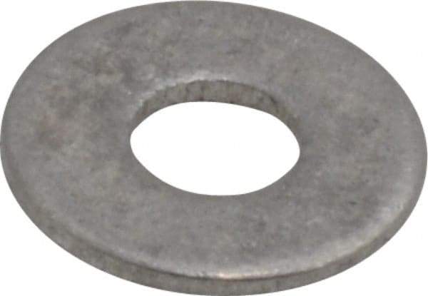 Value Collection - #6 Screw, Aluminum Standard Flat Washer - 0.147" ID x 3/8" OD, 0.032" Thick, Plain Finish - Benchmark Tooling