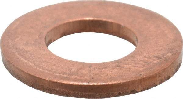 Value Collection - 1/4" Screw, Copper Standard Flat Washer - 1/4" ID x 5/8" OD, 0.049" Thick, Plain Finish - Benchmark Tooling