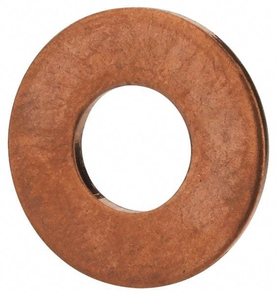 Value Collection - 5/16" Screw, Copper Standard Flat Washer - 0.336" ID x 3/4" OD, 0.064" Thick, Plain Finish - Benchmark Tooling