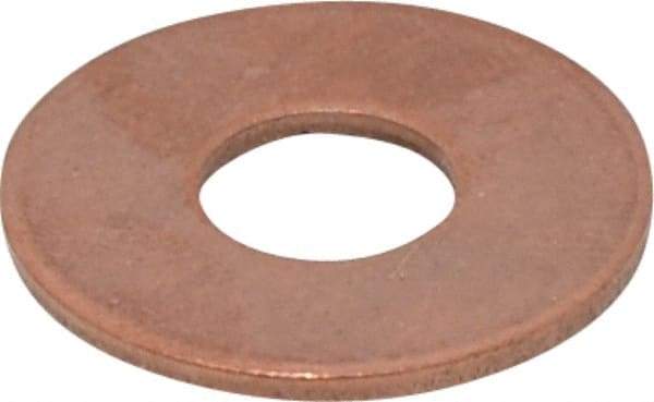Value Collection - 3/8" Screw, Copper Standard Flat Washer - 0.395" ID x 1" OD, 0.064" Thick, Plain Finish - Benchmark Tooling