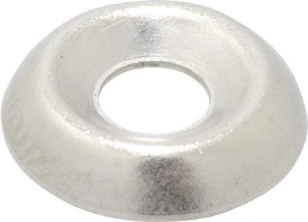 Value Collection - 0.102" Thick, Nickel-Plated Finish, Brass, Standard Countersunk Washer - 0.135" ID x 3/8" OD - Benchmark Tooling
