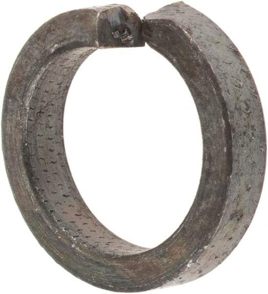 Value Collection - 1/4", 0.255" ID, 0.078" Thick High Collar Split Lock Washer - Steel, Uncoated, 0.255" Min ID, 0.263" Max ID, 0.365" Max OD - Benchmark Tooling