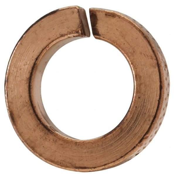 Value Collection - #12, 0.22" ID, 0.056" Thick Split Lock Washer - Silicon Bronze, 0.22" Min ID, 0.227" Max ID, 0.377" Min OD, 0.391" Max OD - Benchmark Tooling