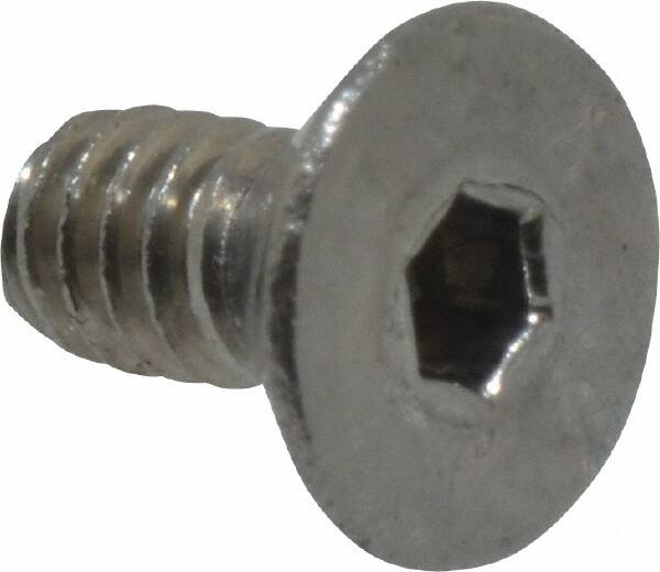 Value Collection - #2-56 UNC Hex Socket Drive, 82° Flat Screw - Grade 18-8 Stainless Steel, 3/16" OAL - Benchmark Tooling