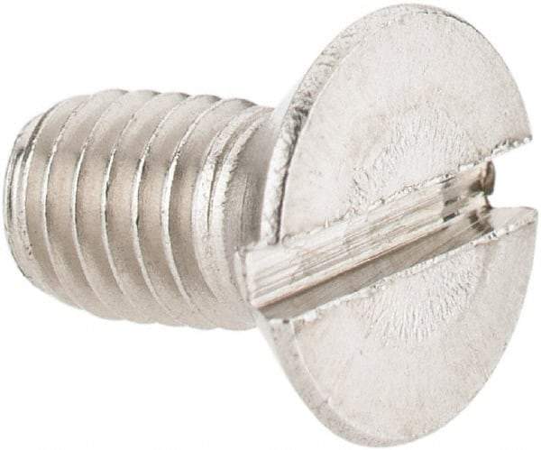 Value Collection - #10-32 UNF, 3/8" OAL Slotted Drive Machine Screw - Flat Head, Grade 18-8 Stainless Steel, Uncoated, Without Washer - Benchmark Tooling