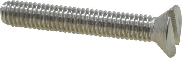 Value Collection - #10-32 UNF, 1-1/4" OAL Slotted Drive Machine Screw - Flat Head, Grade 18-8 Stainless Steel, Uncoated, Without Washer - Benchmark Tooling