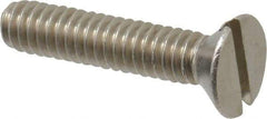 Value Collection - 1/4-20 UNC, 1-1/4" OAL Slotted Drive Machine Screw - Flat Head, Grade 18-8 Stainless Steel, Uncoated, Without Washer - Benchmark Tooling