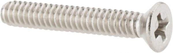 Value Collection - #4-40 UNC, 3/4" OAL Phillips Drive Machine Screw - Flat Head, Grade 18-8 Stainless Steel, Uncoated, Without Washer - Benchmark Tooling