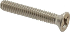 Value Collection - #8-32 UNC, 1" OAL Phillips Drive Machine Screw - Flat Head, Grade 18-8 Stainless Steel, Uncoated, Without Washer - Benchmark Tooling