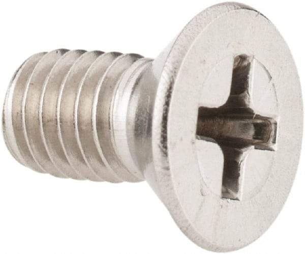 Value Collection - #10-32 UNF, 3/8" OAL Phillips Drive Machine Screw - Flat Head, Grade 18-8 Stainless Steel, Uncoated, Without Washer - Benchmark Tooling