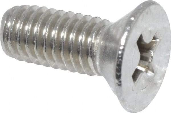 Value Collection - #10-32 UNF, 1/2" OAL Phillips Drive Machine Screw - Flat Head, Grade 18-8 Stainless Steel, Uncoated, Without Washer - Benchmark Tooling
