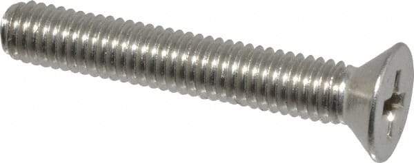 Value Collection - #10-32 UNF, 1-1/4" OAL Phillips Drive Machine Screw - Flat Head, Grade 18-8 Stainless Steel, Uncoated, Without Washer - Benchmark Tooling
