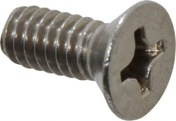 Value Collection - 1/4-20 UNC, 5/8" OAL Phillips Drive Machine Screw - Flat Head, Grade 18-8 Stainless Steel, Uncoated, Without Washer - Benchmark Tooling