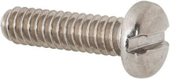Value Collection - #10-24 UNC, 3/4" Length Under Head Slotted Drive Machine Screw - Pan Head, Grade 18-8 Stainless Steel, Uncoated, Without Washer - Benchmark Tooling