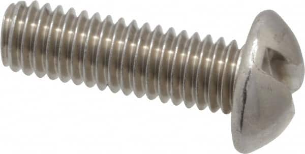 Value Collection - #10-32 UNF, 5/8" Length Under Head Slotted Drive Machine Screw - Pan Head, Grade 18-8 Stainless Steel, Uncoated, Without Washer - Benchmark Tooling