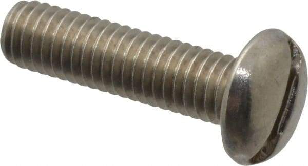 Value Collection - #10-32 UNF, 3/4" Length Under Head Slotted Drive Machine Screw - Pan Head, Grade 18-8 Stainless Steel, Uncoated, Without Washer - Benchmark Tooling