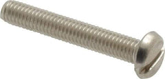 Value Collection - #10-32 UNF, 1-1/4" Length Under Head Slotted Drive Machine Screw - Pan Head, Grade 18-8 Stainless Steel, Uncoated, Without Washer - Benchmark Tooling