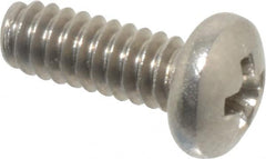 Value Collection - #4-40 UNC, 5/16" Length Under Head Phillips Drive Machine Screw - Pan Head, Grade 18-8 Stainless Steel, Uncoated, Without Washer - Benchmark Tooling