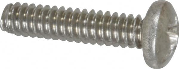 Value Collection - #6-32 UNC, 5/8" Length Under Head Phillips Drive Machine Screw - Pan Head, Grade 18-8 Stainless Steel, Uncoated, Without Washer - Benchmark Tooling