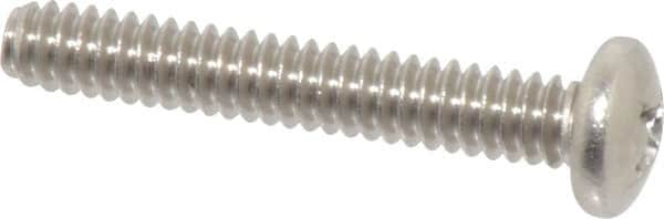 Value Collection - #10-24 UNC, 1-1/4" Length Under Head Phillips Drive Machine Screw - Pan Head, Grade 18-8 Stainless Steel, Uncoated, Without Washer - Benchmark Tooling