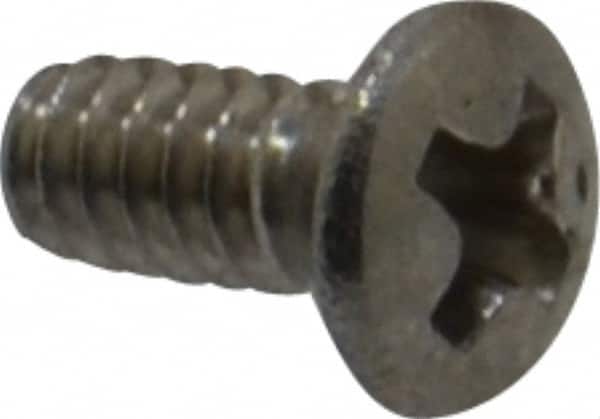 Value Collection - #4-40 UNC, 1/4" OAL Phillips Drive Machine Screw - Oval Head, Grade 18-8 Stainless Steel, Uncoated, Without Washer - Benchmark Tooling