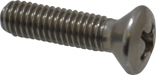 Value Collection - #10-32 UNF, 3/4" OAL Phillips Drive Machine Screw - Oval Head, Grade 18-8 Stainless Steel, Uncoated, Without Washer - Benchmark Tooling