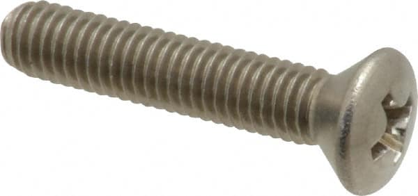 Value Collection - #10-32 UNF, 1" OAL Phillips Drive Machine Screw - Oval Head, Grade 18-8 Stainless Steel, Uncoated, Without Washer - Benchmark Tooling