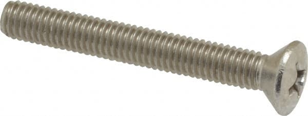 Value Collection - #10-32 UNF, 1-1/2" OAL Phillips Drive Machine Screw - Oval Head, Grade 18-8 Stainless Steel, Uncoated, Without Washer - Benchmark Tooling