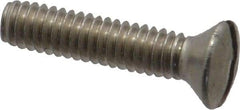 Value Collection - #8-32 UNC, 3/4" OAL Slotted Drive Machine Screw - Oval Head, Grade 18-8 Stainless Steel, Uncoated, Without Washer - Benchmark Tooling