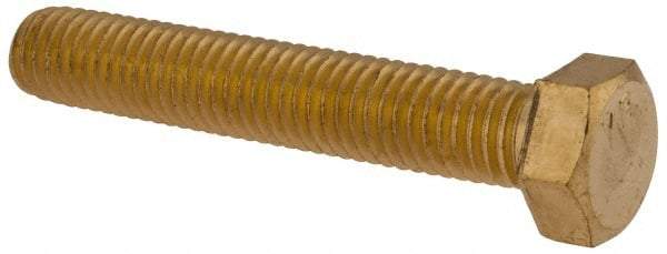 Value Collection - 1/2-13 UNC, 3" Length Under Head Hex Head Cap Screw - Brass, 3/4" Hex - Benchmark Tooling