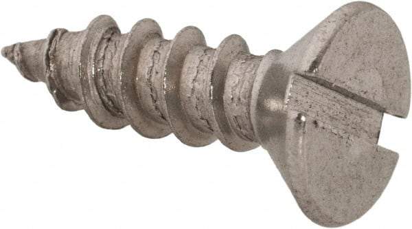 Value Collection - #12 Flat Head Slotted Sheet Metal Screw - Stainless Steel, 3/4" OAL, Grade 18-8 - Benchmark Tooling