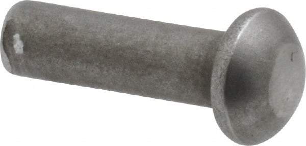 RivetKing - 3/16" Body Diam, Round Steel Solid Rivet - 5/8" Length Under Head - Benchmark Tooling
