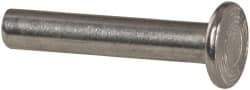 RivetKing - 3/16" Body Diam, Flat Aluminum Solid Rivet - 1" Length Under Head, Grade 1100F - Benchmark Tooling