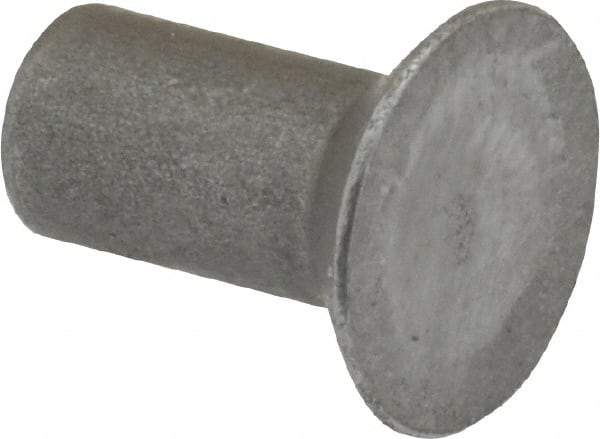 RivetKing - 1/4" Body Diam, Countersunk Steel Solid Rivet - 1/2" Length Under Head, 90° Countersunk Head Angle - Benchmark Tooling