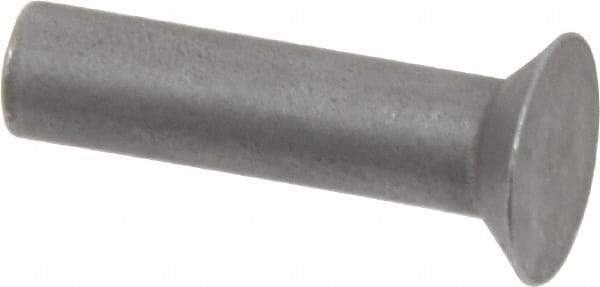 RivetKing - 1/4" Body Diam, Countersunk Uncoated Steel Solid Rivet - 1" Length Under Head, 90° Countersunk Head Angle - Benchmark Tooling