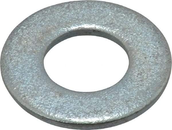 Value Collection - 1/2" Screw, Steel SAE Flat Washer - 17/32" ID x 1-1/16" OD, 3/32" Thick, Zinc-Plated Finish - Benchmark Tooling