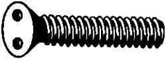 Made in USA - #10-32 UNF, 1" OAL Spanner Drive Machine Screw - Flat Head, Grade 18-8 Stainless Steel, Uncoated, Without Washer - Benchmark Tooling