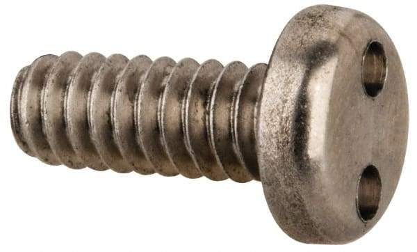 Made in USA - #10-24 UNC, 1/2" OAL Spanner Drive Machine Screw - Pan Head, Grade 18-8 Stainless Steel, Uncoated, Without Washer - Benchmark Tooling