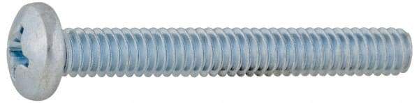 Value Collection - 1/4-20 UNC, 1-1/4" Length Under Head Phillips Drive Machine Screw - Pan Head, Grade 2 Steel, Without Washer - Benchmark Tooling
