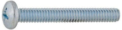 Value Collection - 1/4-20 UNC, 1-1/4" Length Under Head Phillips Drive Machine Screw - Pan Head, Grade 2 Steel, Without Washer - Benchmark Tooling