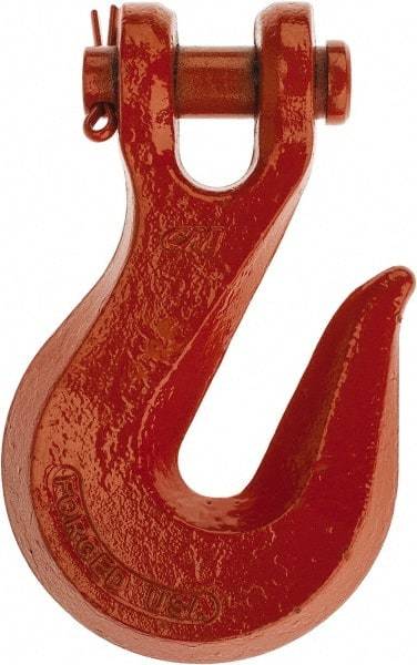 CM - 5/8 Inch Chain Diameter, Grade 80 Clevis Hook - 18,100 Lbs. Load Capacity, 3/04 Inch Inside Diameter, 3/4 Inch Pin Diameter, 3/4 Inch Hook Throat, 4-5/16 Inch Hook Width - Benchmark Tooling