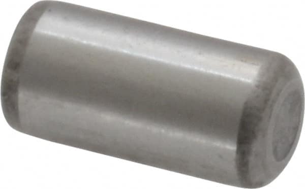 Unbrako - 5/16" Diam x 5/8" Pin Length Grade 8 Alloy Steel Oversized Dowel Pin - C 60 (Surface) & C 50-58 Hardness, 11,500 Lb Breaking Strength, 1 Beveled & 1 Rounded End - Benchmark Tooling